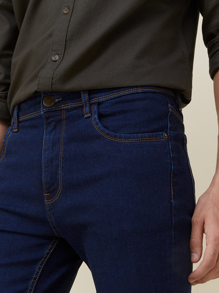 Buy Jacob Cohen Men Dark Blue Plain Super Slim-Fit Jeans for Men Online |  The Collective